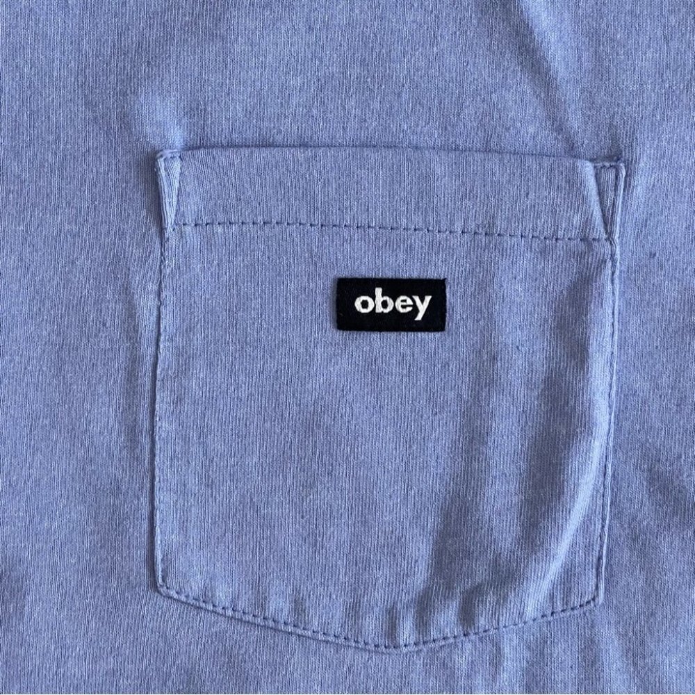 ❌SOLD❌Obey Timeless Recycled Pocket Long sleeve T-shirt Violet size Medium NWT - Picture 3 of 8